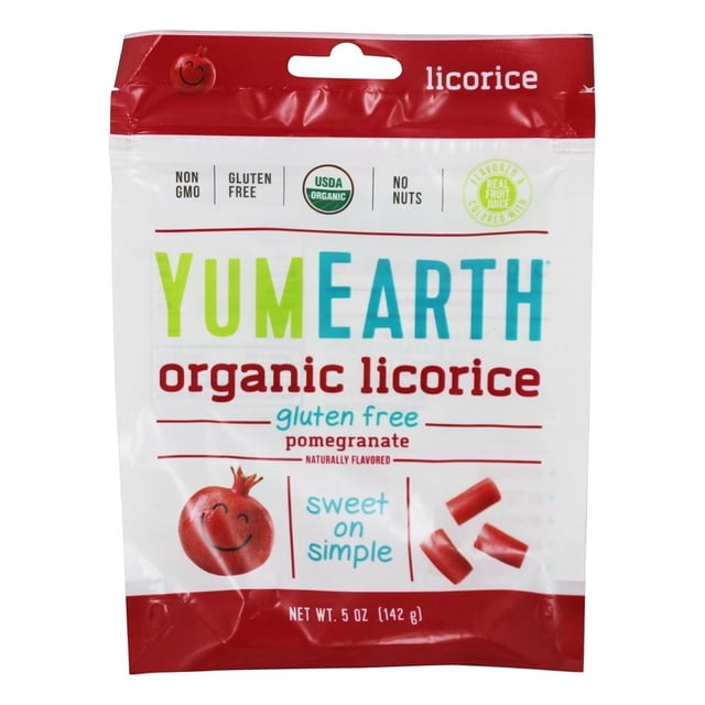 YumEarth - Réglisse et Grenade Biologiques Sans Gluten - 5 oz