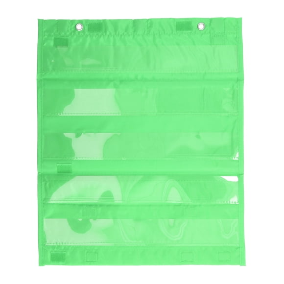 Pocket Chart, Combination Use 5 Rows Magnetic Schedule Pocket Chart  For Kids For Home For Activities Green