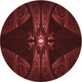 thumbnail image 1 of Ahgly Company Tapis de Zone Rond d'Intérieur Lavable à la Machine, Transitionnel, Rouge Brique Feu, 4 Pieds Rond, 1 of 7