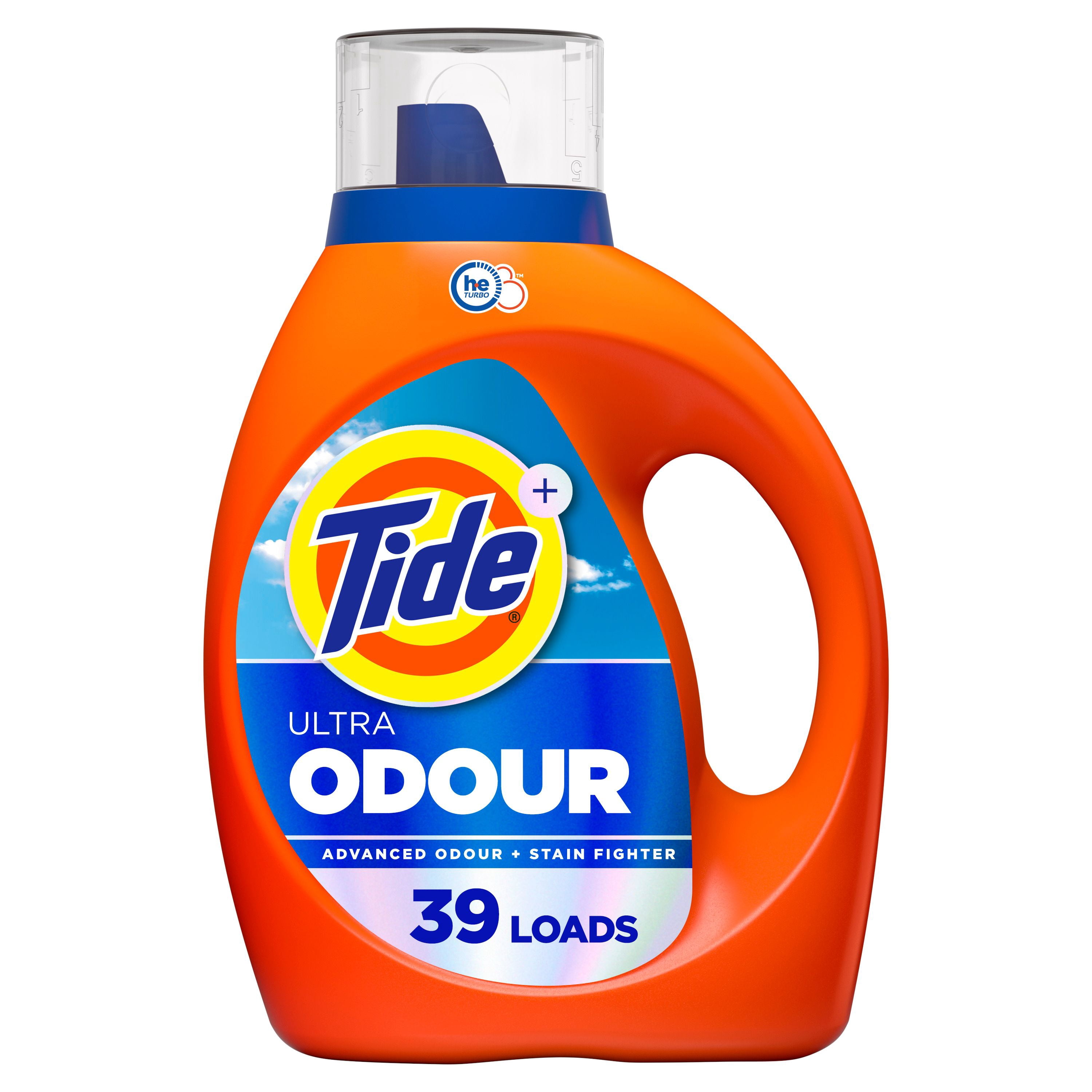 Tide Ultra Odour Plus Oxi Liquid Laundry Detergent, Advanced Odour Plus Stain Fighting Laundry Detergent Liquid, 1.62 Litres, 39 Wash Loads