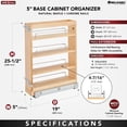 thumbnail image 2 of Rev-A-Shelf 5" Pullout Vanity Storage Organizer for Base Cabinets, 448-BC19-5C, 2 of 10