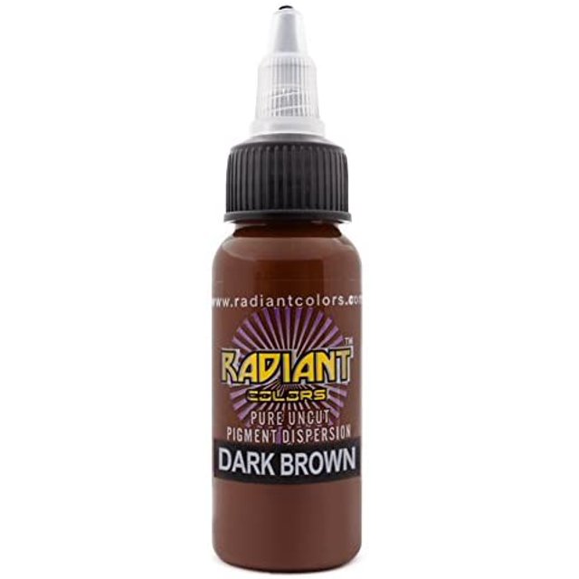 Radiant Colors Tattoo Ink - DARK BROWN 1oz