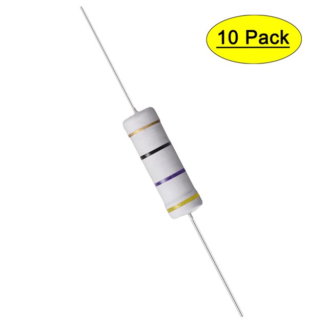 Unique Bargains 47 Ohm 5W ±5% Tolerance Axile Lead Metal Oxide Film Resistor 10 Count