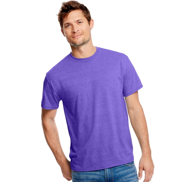 Hanes Mens X-Temp Fresh IQ Tri-Blend Performance Tee, 2XL, Grape Heather