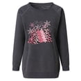 thumbnail image 4 of Meichang Christmas Shirts for Women Pink Leopard Xmas Tree Graphic T Shirts Raglan Long Sleeve Crew Neck Pullover Holiday Distressed Washed Sweatshirts, 4 of 5