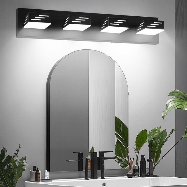 VEVOR 4-Light LED Modern Bathroom Vanity Light Fixtures 25.59-Inch Wall Light Fixtures