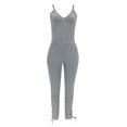 thumbnail image 5 of B91xZ S S Combinaisonans Manches Décontractées pour Femmes Combinaisons Larges à Bretelles Réglables avec Poches, Gris P, 5 of 5