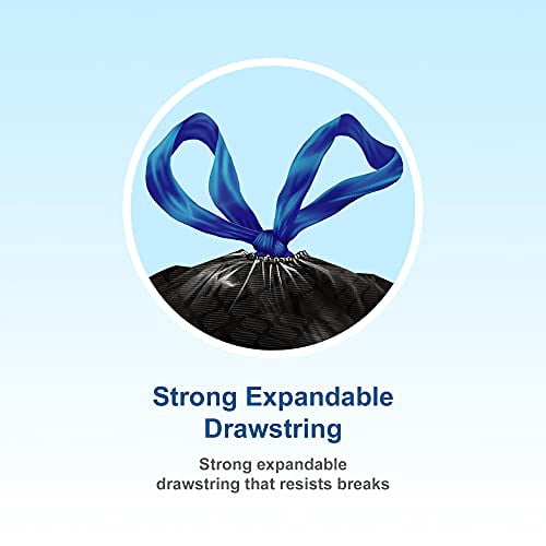Hefty Garbage Bags, Value Pack Large 100 Litres Black, Drawstring, Arm & Hammer odour neutralizer