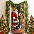 thumbnail image 1 of Uuiauoio Couverture de Porte de Noël avec Design de Père Noël, Rideau de Porte de Fête pour Décoration Intérieure et Extérieure, Décoration de Fête, Pièce Décorative pour la Maison et les Réunions de Famille, 1 of 7
