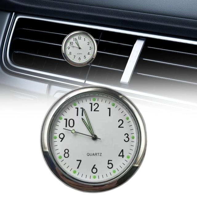 Vintage Gift-Luminous Decoration Mini Clock for Car/Motorcycle/Sewing Machine,Car Clocks for Dash Stick On,Retro Style Dashboard Clock