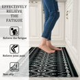 thumbnail image 3 of Black Boho Kitchen Rugs Geometric Door Mats 2 Pieces of Set,Black and White Boho Rug,Non Slip Kitchen Mat Runner Rug Doormat for Boho Kitchen,Laundry,Bathroom,Christmas Decor,17x30+17x48inch, 3 of 5