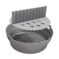 thumbnail image 3 of jifeng Foldable Air Fryer Liner Round Kitchen Gadget Easy Clean Folding Baking Tray Gray with Divider, 3 of 9