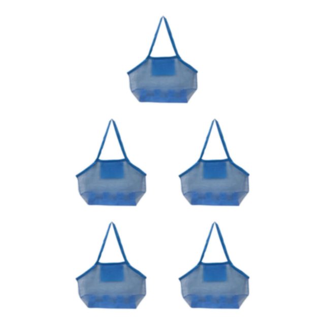 maskred Versatile Beach Toys Bag Durable Mesh Tote for Poolside Adventures Sky blue Extra Large 5Set