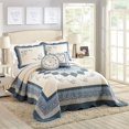 thumbnail image 3 of MODERN HEIRLOOM Charlotte Embroidered Quilted Bedspread - Lightweight Breathable All Seasons Bedding, Full, Blue, 3 of 5