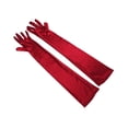 thumbnail image 1 of Langgg 1 Pair Cloth Glove Portable Replacement Long Sleeve Cosplay Girls Gloves Wine Red, 1 of 5