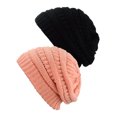 thumbnail image 1 of Tuque Tricotée pour Femmes (Lot de 2), Noir/pêche, 1 of 1