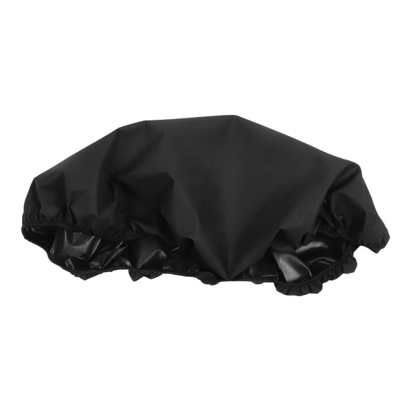 OUNONA Weather Resistant Fire Pit Cover for Garden Use with Elastic Hem Cord in Black