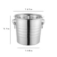 thumbnail image 3 of Yhmxh Gadgets de Cuisine Seau à Glace Rond Classique, Refroidisseur de Boissons en Acier Inoxydable, Seau à Vin et Bière, Accessoires de Cuisine pour Réunions Familiales 101.4oz, 3 of 7