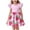 Pink, variant on LOVZFMLL Sleeveless Stretchy Dress A Line Twirly Skater School Recital Dress Short Sleeve Round Neck Dress