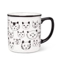 thumbnail image 1 of Ensemble de 6 Tasses à Visages de Chat Simples, 1 of 1