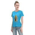 thumbnail image 4 of T-Shirt Basique à Manches Courtes pour Femme une Pièce Singe Jaune, 4 of 6