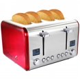 thumbnail image 1 of MegaChef 4-Slice Toaster, Red with Extra Wide Slots, Dual Control Panels, 1 of 1
