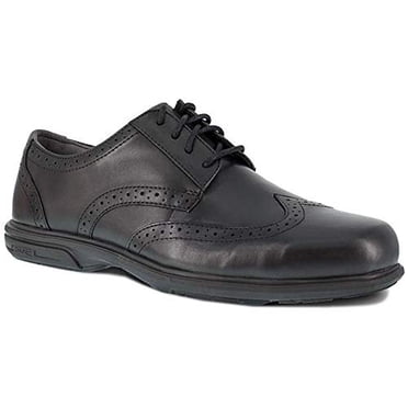 FLORSHEIM WORK Men's Loedin SD Steel Toe Wingtip Lace-Up Work Shoe Black - FS2024