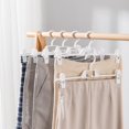thumbnail image 2 of 10pcs Pants Hangers Plastic Space Saving Non-Slip Skirt Hangers with Clips, 2 of 4