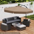 thumbnail image 2 of Costway Parasol Suspendu Déporté de 10 Pi pour Patio avec Housse Brun, 2 of 10