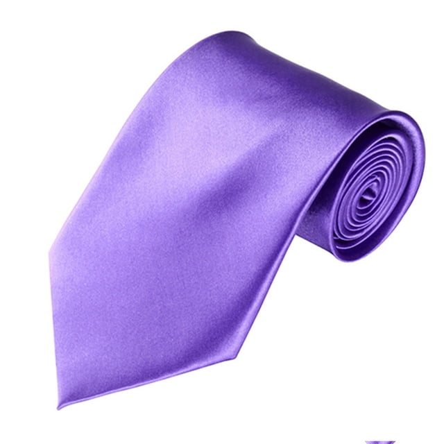 TopTie Cravate Unisexe Couleur Unie Violet Cravate Régulière