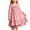Dress363# Pink, variant on oqasdz Girls Dress Summer Dress with Square Neck Flutter Sleeves and Flared Hem Elegant Ruffle Trim Boho Length Party Dress for Toddler Kids
