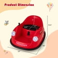thumbnail image 3 of Costway Ride on Bumper Car for Kids with Remote Control 360 Degree Spin LED Light Red, 3 of 10