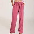 thumbnail image 2 of FNFYFH Clearance Women's Linen Pants for Summer Breathable Solid Color, 2 of 9