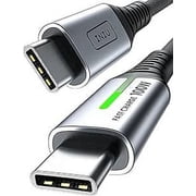 INIU 100W USB C to USB C Cable, 6.6ft PD Fast Charges Cord for Samsung iPhone Laptop, 1 Pack, Black