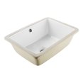 thumbnail image 1 of VEVOR Undermount Bathroom Sink, 15.75 x 12.01 Inch Rectangular White Ceramic Vessel Sink with Overflow Hole, Under Counter Drop in Modern Lavatory Vanity Bath Wash Bowl Basin, Rectangle Small Space, 1 of 9