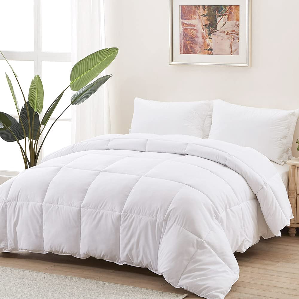 ACCURATEX Duvet Insert Queen Comforter - 400GSM Fluffy Down Alternative Fill Hotel Collection Heavyweight Comforter, Warm Thick Duvet for Fall Winter, 8 Corner Tabs - Ma