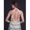 thumbnail image 4 of Bimba Robe de Plage d'Été pour Femmes, Dos Nu, Col Licou, Imprimée Teinture sur Nœuds - X-Grand, 4 of 6