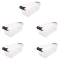 thumbnail image 1 of HOMZ 7.5-Quart Plastic Storage Bins with Latching Lids, Clear/Gray, 5 Pack, 1 of 10