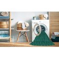 thumbnail image 2 of Ahgly Company Tapis d'Intérieur Lavable à la Machine, Carré, Transitionnel, Vert Sarcelle Moyen, Tapis de Zone, 4 Pieds Carré, 2 of 7