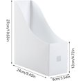thumbnail image 3 of 5 Pieces Plastic Magazine Rack, Magazine Holder Storage, White Plastic Magazine Holder, Foldable File Folder, for Office, Archiving and Storage, 3 of 4