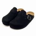 thumbnail image 1 of Adult Suede Clogs Cork Footbed Slippers Arch Support Potato Shoes Indoor Outdoor Slippers with Adjustable Buckle, 1 of 6