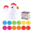 thumbnail image 3 of Fesfesfes Easter Egg Matching Learning Toy Pieces Hen Storage Box on Wheels Multiple Shapes Colors Fine Motor Skills Sensory Activity Plaything, 3 of 5