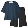 thumbnail image 3 of Vêtements d'Été pour Filles, T-Shirt Ample à Col Rond + Short Cycliste Ensemble 2 Pcs, 3 of 8