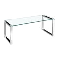 thumbnail image 2 of Gyna Large Coffee Table – Elegant Glass Top with Shiny Chrome Legs, Modern Design, 2 of 5