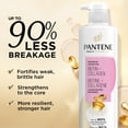 thumbnail image 4 of Shampooing et revitalisant Pantene, routine pour cheveux longs et résistants, shampooing biotine + collagène Longueurs infinies, 400 mL, revitalisant réparateur en profondeur Miracle Rescue, 237 mL, 4 of 14