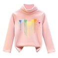 thumbnail image 1 of Girls Graphic Fall Tees High Collar Velvet Warmth Soft Unisex L Going Out Fall Tops for 7-8 Years, 1 of 3