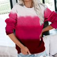 thumbnail image 2 of Penkiiy Chandail en Molleton pour Femmes Mode Féminine T-shirt Imprimé Manches Longues Blouse Col Rond Hauts Décontractés Chandails en Molleton Chandails à Capuchon Rouge Vêtements Y2K, 2 of 5