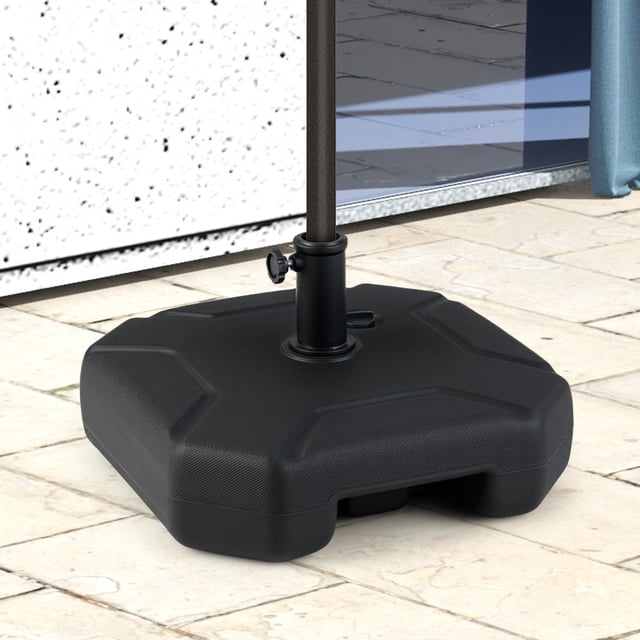 Gymax Fillable Patio Umbrella Base Outdoor Market Umbrella Stand w/ Handle for Yard