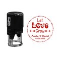 thumbnail image 1 of Printtoo Personalized Red Self Inking Wedding Favor Rubber Heavy Duty Stamp Let Love Grow Round Custom&nbsp;Stamper-40 mm, 1 of 6