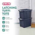 thumbnail image 3 of Sterilite Tuff1 18 Gal Plastic Storage Tote Bin with Lid, Blue (18 Pack), 3 of 9